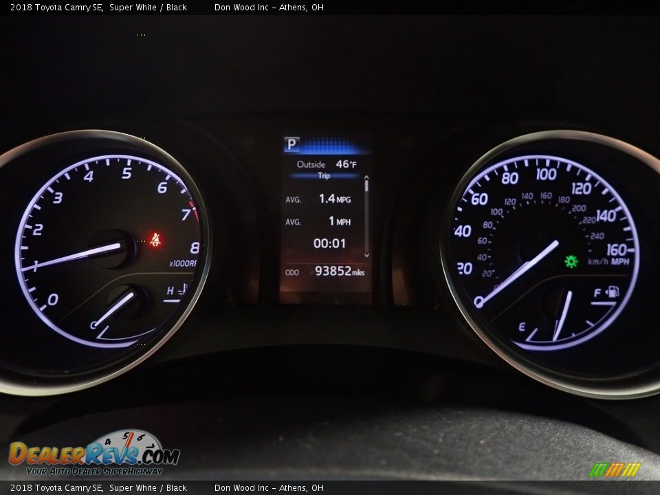 2018 Toyota Camry SE Super White / Black Photo #28