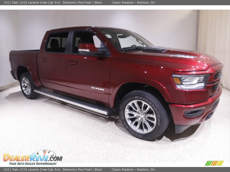 2022 Ram 1500 Laramie Crew Cab 4x4 Delmonico Red Pearl / Black Photo #1