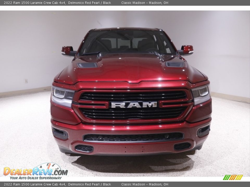 2022 Ram 1500 Laramie Crew Cab 4x4 Delmonico Red Pearl / Black Photo #2