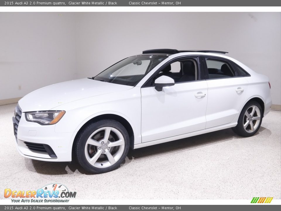 2015 Audi A3 2.0 Premium quattro Glacier White Metallic / Black Photo #3