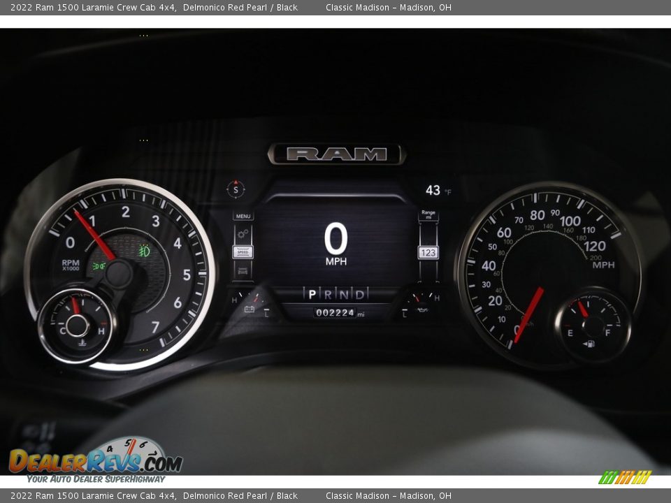 2022 Ram 1500 Laramie Crew Cab 4x4 Delmonico Red Pearl / Black Photo #8
