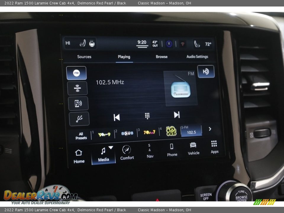 2022 Ram 1500 Laramie Crew Cab 4x4 Delmonico Red Pearl / Black Photo #10