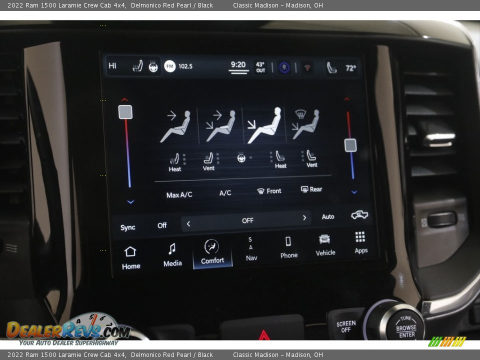 2022 Ram 1500 Laramie Crew Cab 4x4 Delmonico Red Pearl / Black Photo #11