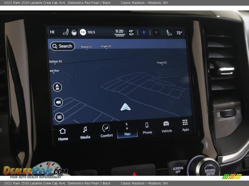 2022 Ram 1500 Laramie Crew Cab 4x4 Delmonico Red Pearl / Black Photo #12