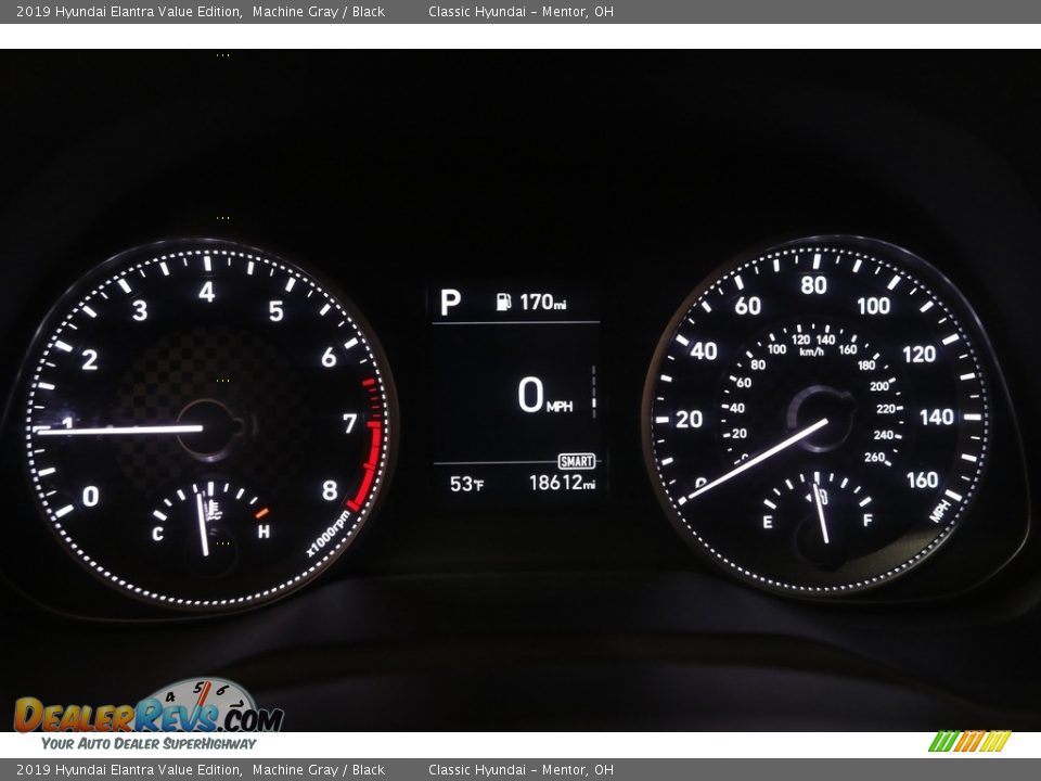 2019 Hyundai Elantra Value Edition Machine Gray / Black Photo #8