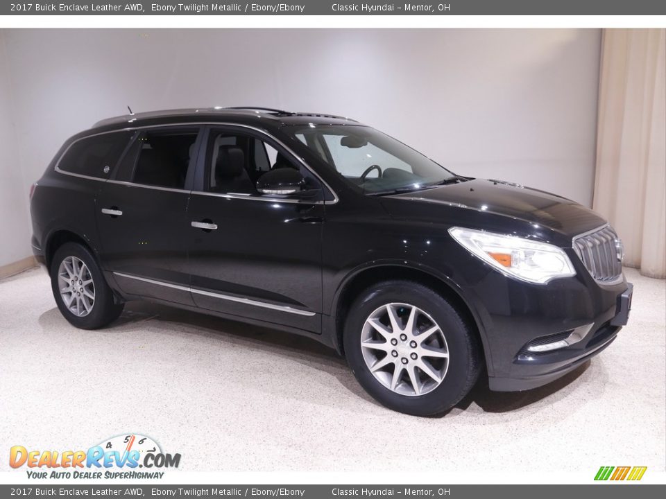 2017 Buick Enclave Leather AWD Ebony Twilight Metallic / Ebony/Ebony Photo #1