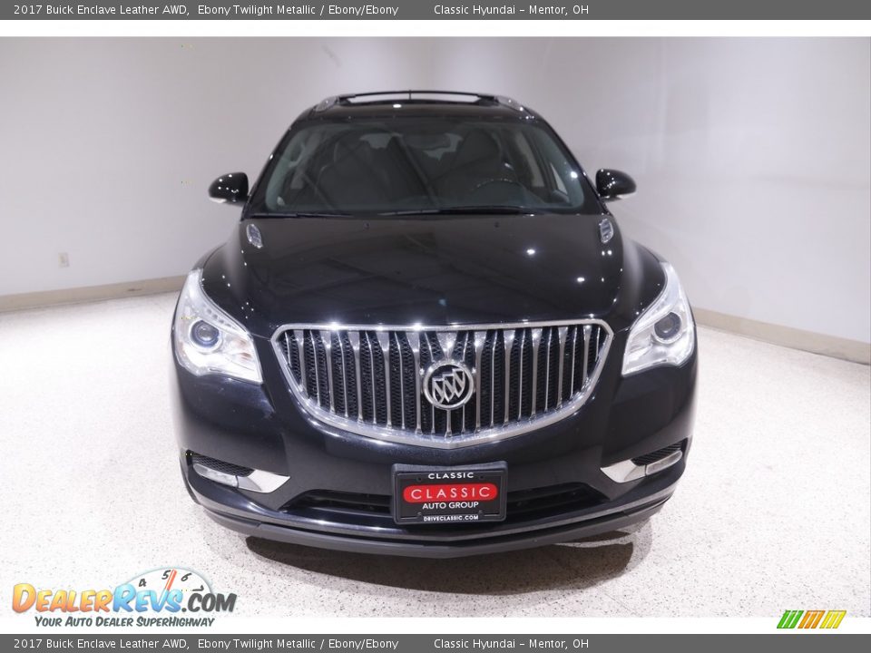 2017 Buick Enclave Leather AWD Ebony Twilight Metallic / Ebony/Ebony Photo #2