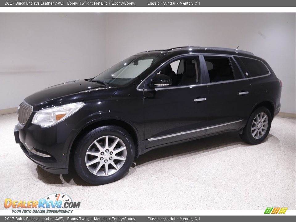 2017 Buick Enclave Leather AWD Ebony Twilight Metallic / Ebony/Ebony Photo #3