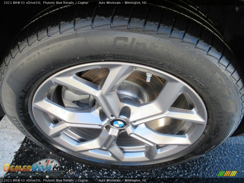 2021 BMW X3 xDrive30i Phytonic Blue Metallic / Cognac Photo #7