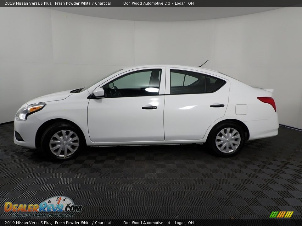 2019 Nissan Versa S Plus Fresh Powder White / Charcoal Photo #6