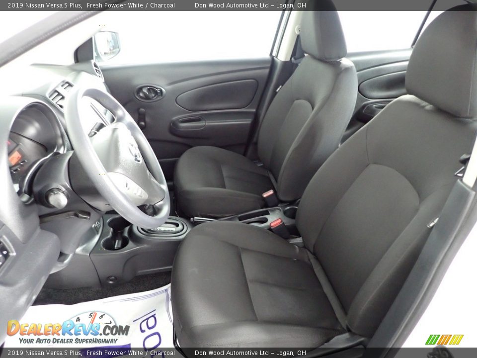 2019 Nissan Versa S Plus Fresh Powder White / Charcoal Photo #14