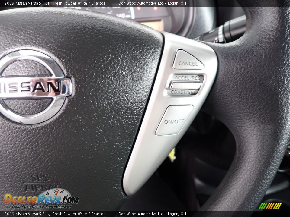 2019 Nissan Versa S Plus Fresh Powder White / Charcoal Photo #17