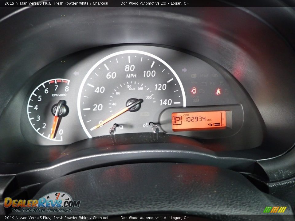 2019 Nissan Versa S Plus Fresh Powder White / Charcoal Photo #18
