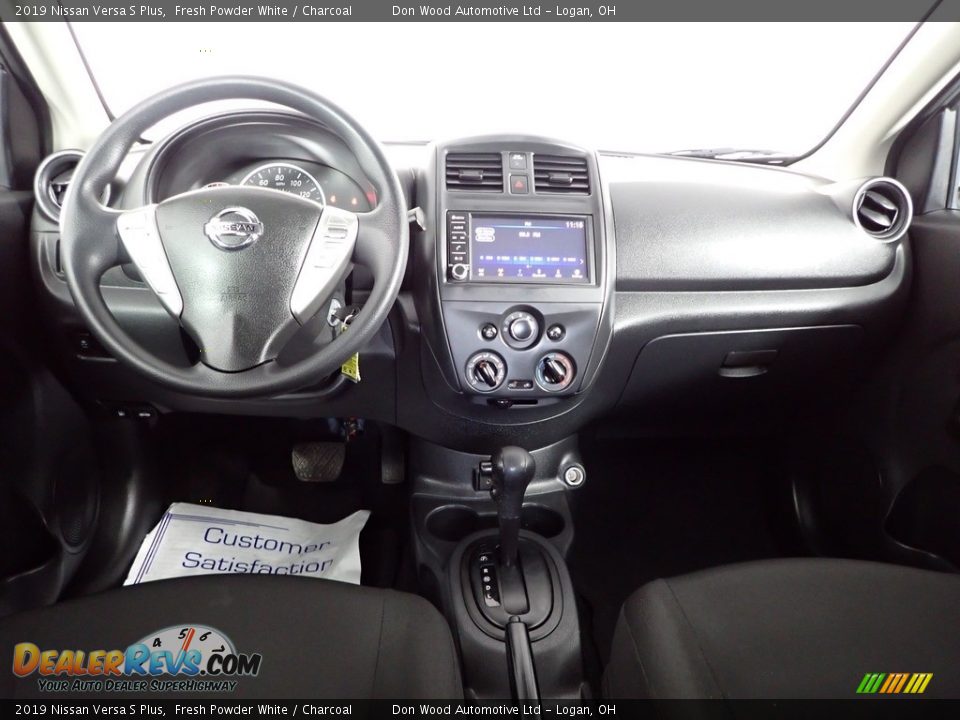 2019 Nissan Versa S Plus Fresh Powder White / Charcoal Photo #24