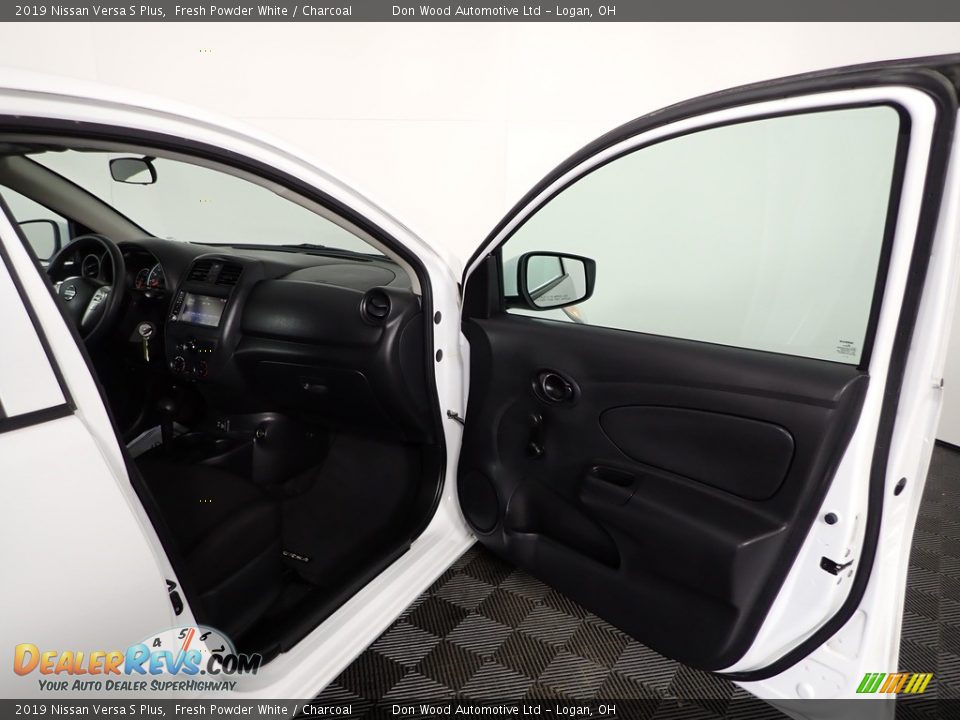 2019 Nissan Versa S Plus Fresh Powder White / Charcoal Photo #25
