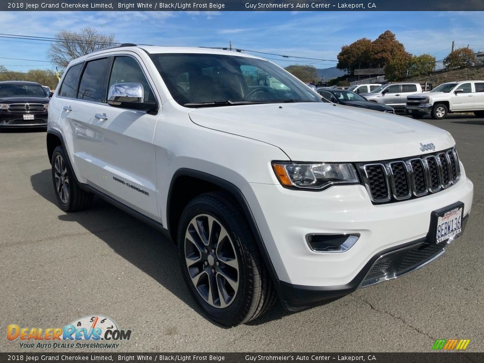 2018 Jeep Grand Cherokee Limited Bright White / Black/Light Frost Beige Photo #1