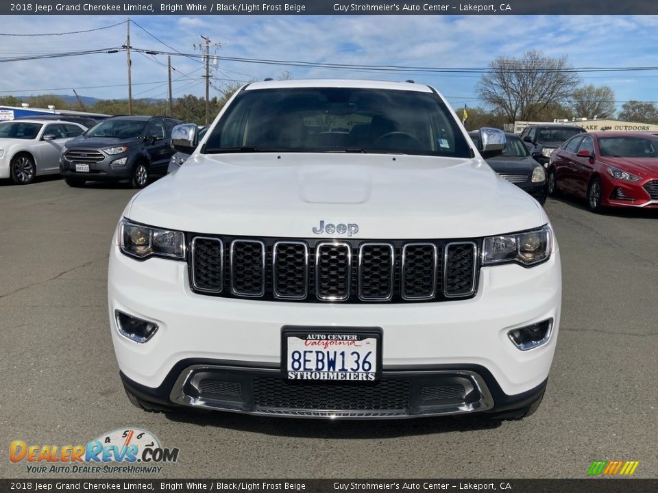 2018 Jeep Grand Cherokee Limited Bright White / Black/Light Frost Beige Photo #2