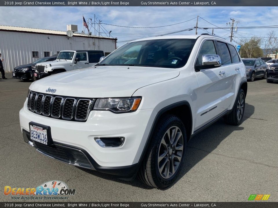 2018 Jeep Grand Cherokee Limited Bright White / Black/Light Frost Beige Photo #3