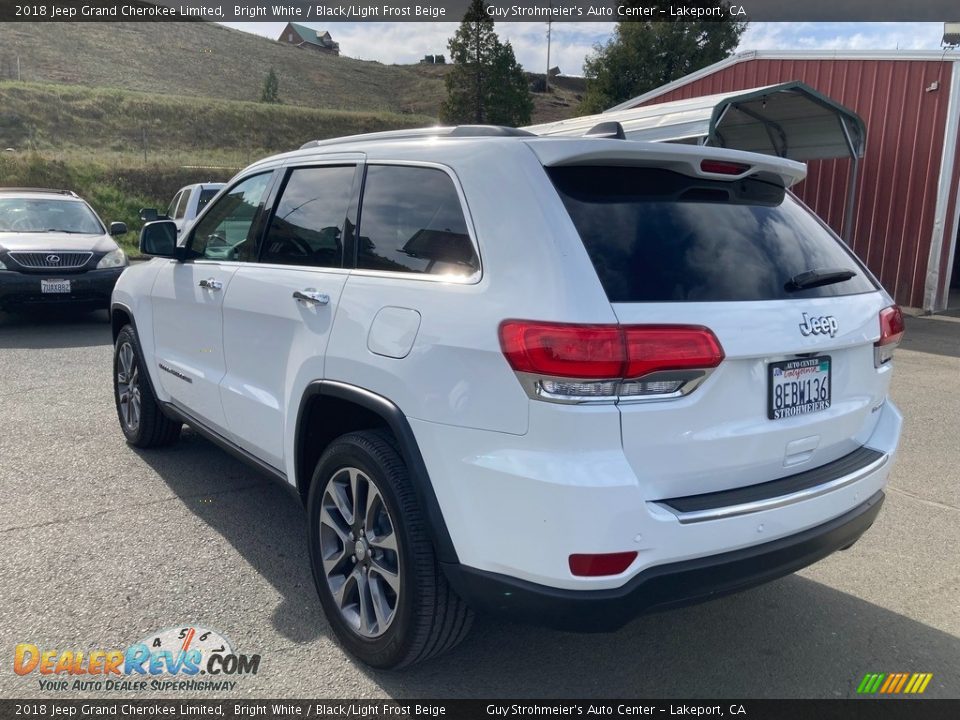 2018 Jeep Grand Cherokee Limited Bright White / Black/Light Frost Beige Photo #5