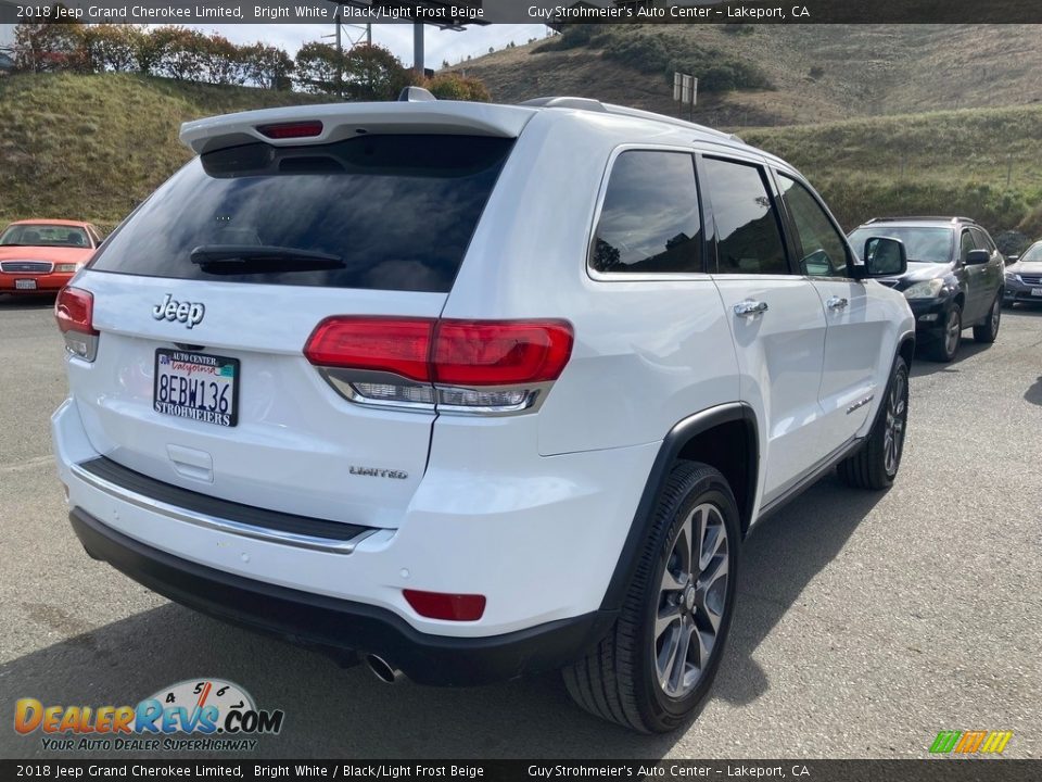 2018 Jeep Grand Cherokee Limited Bright White / Black/Light Frost Beige Photo #7
