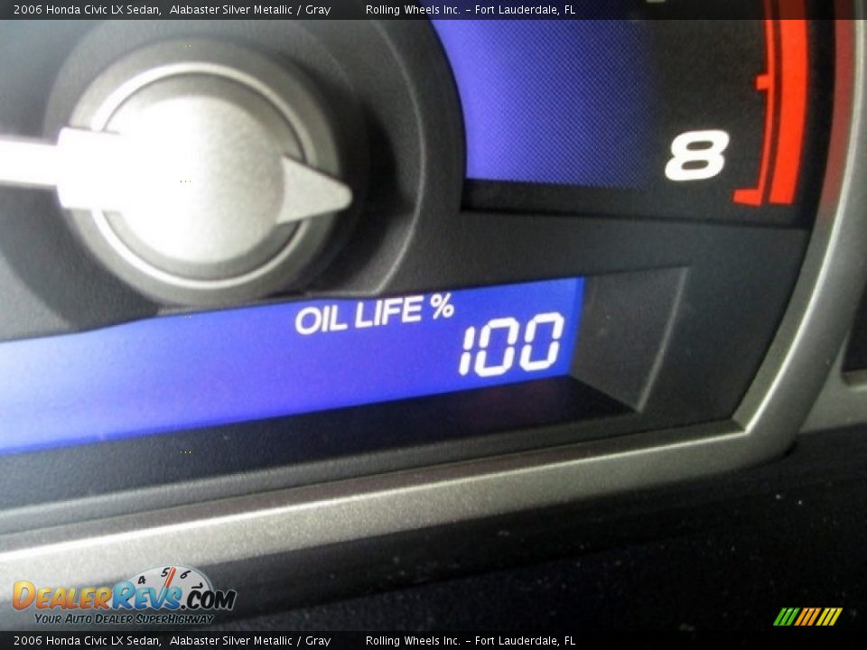 2006 Honda Civic LX Sedan Alabaster Silver Metallic / Gray Photo #6
