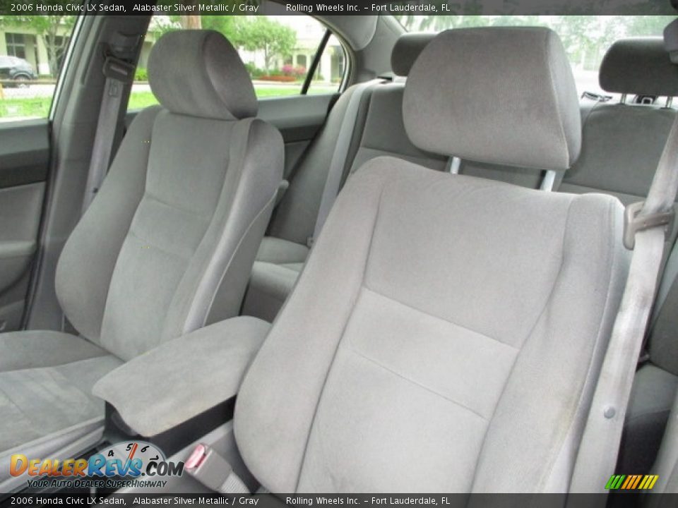 2006 Honda Civic LX Sedan Alabaster Silver Metallic / Gray Photo #8