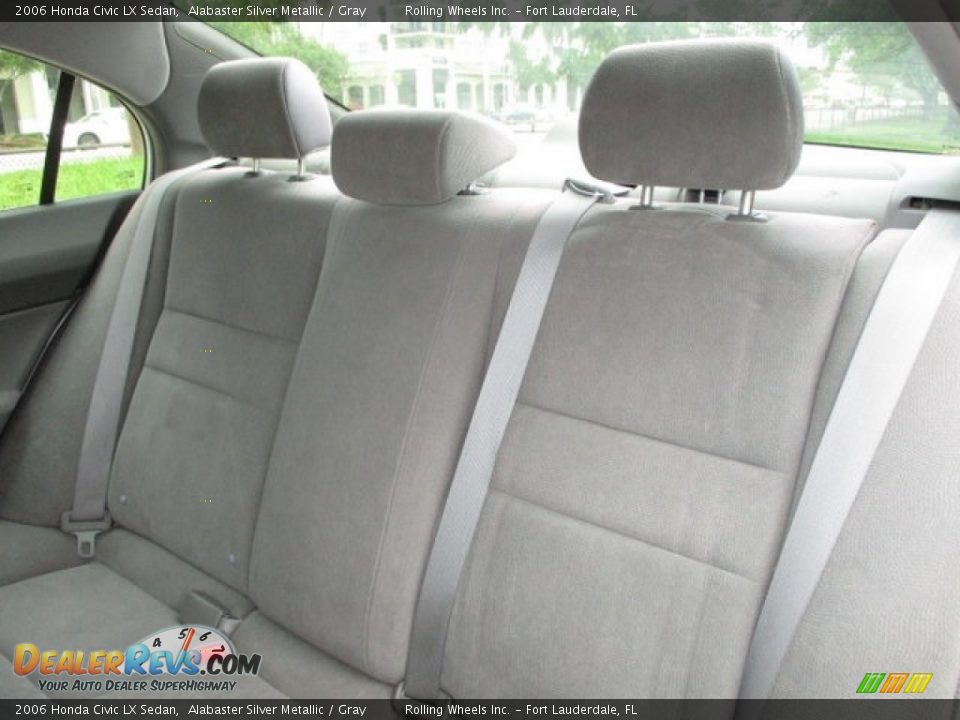 2006 Honda Civic LX Sedan Alabaster Silver Metallic / Gray Photo #10