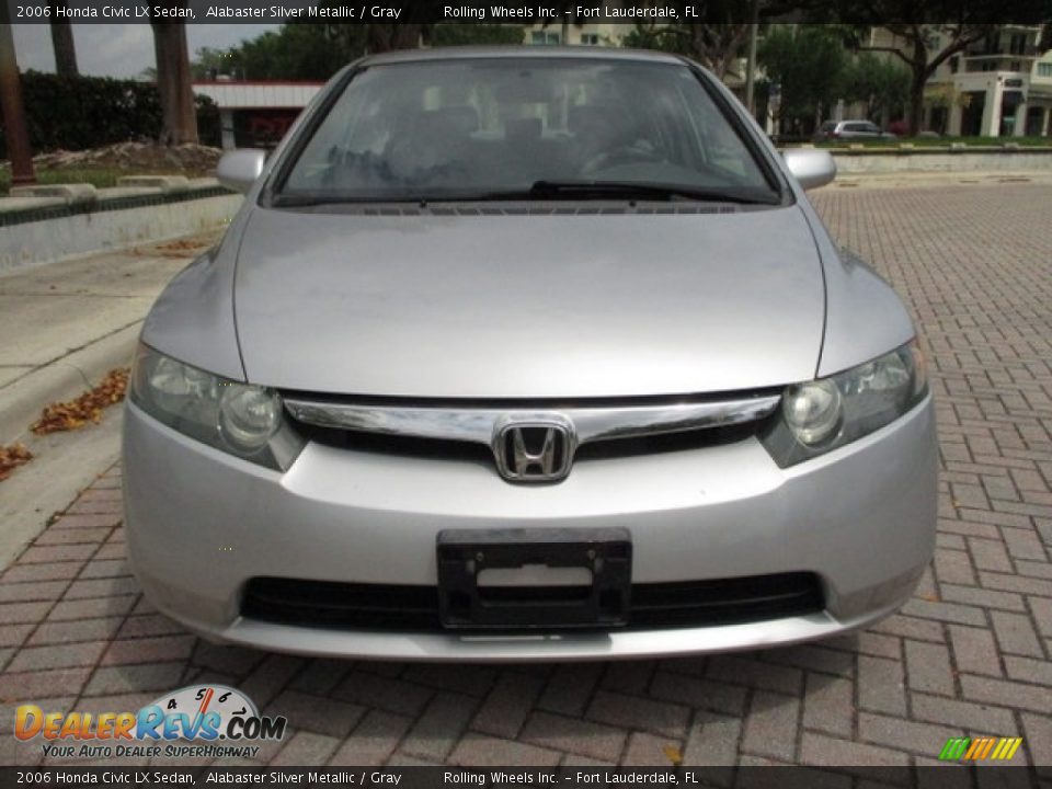 2006 Honda Civic LX Sedan Alabaster Silver Metallic / Gray Photo #15