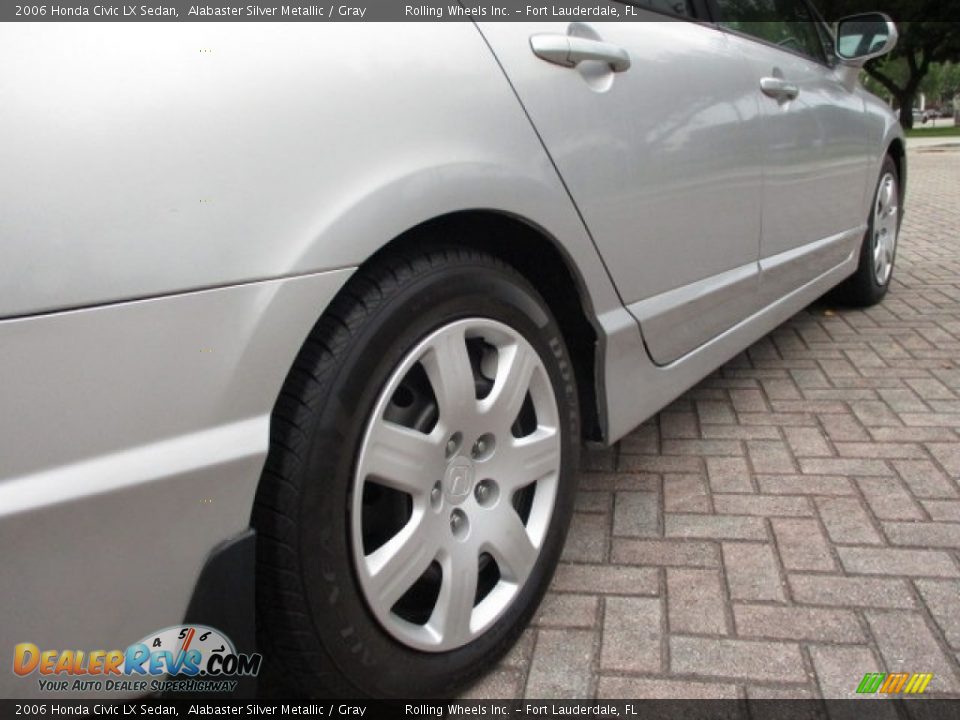 2006 Honda Civic LX Sedan Alabaster Silver Metallic / Gray Photo #19