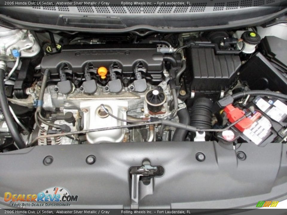 2006 Honda Civic LX Sedan Alabaster Silver Metallic / Gray Photo #20