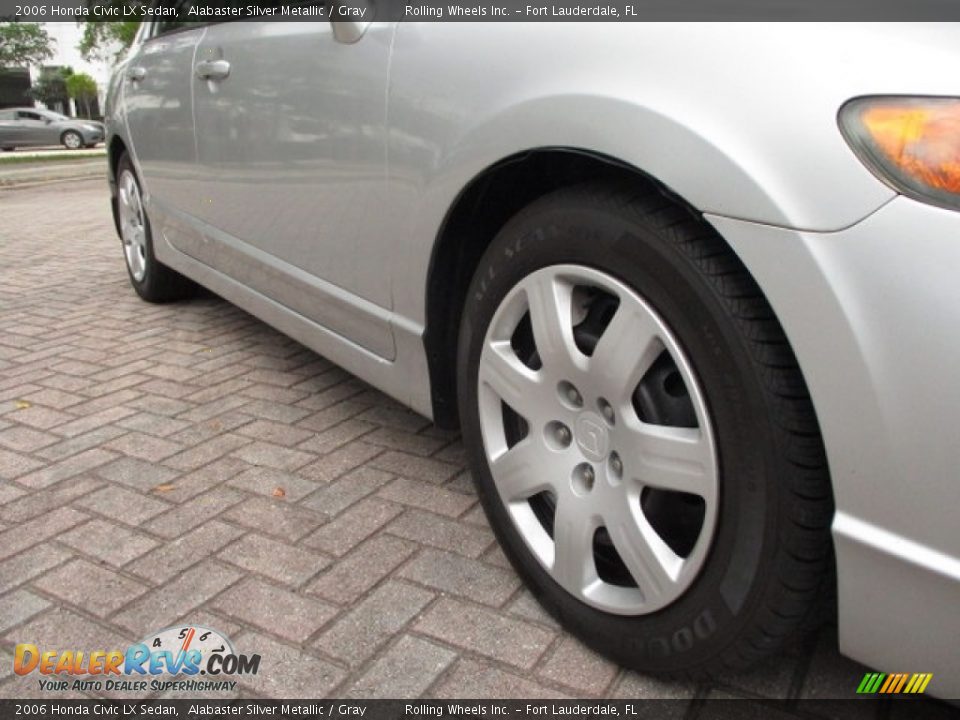2006 Honda Civic LX Sedan Alabaster Silver Metallic / Gray Photo #21