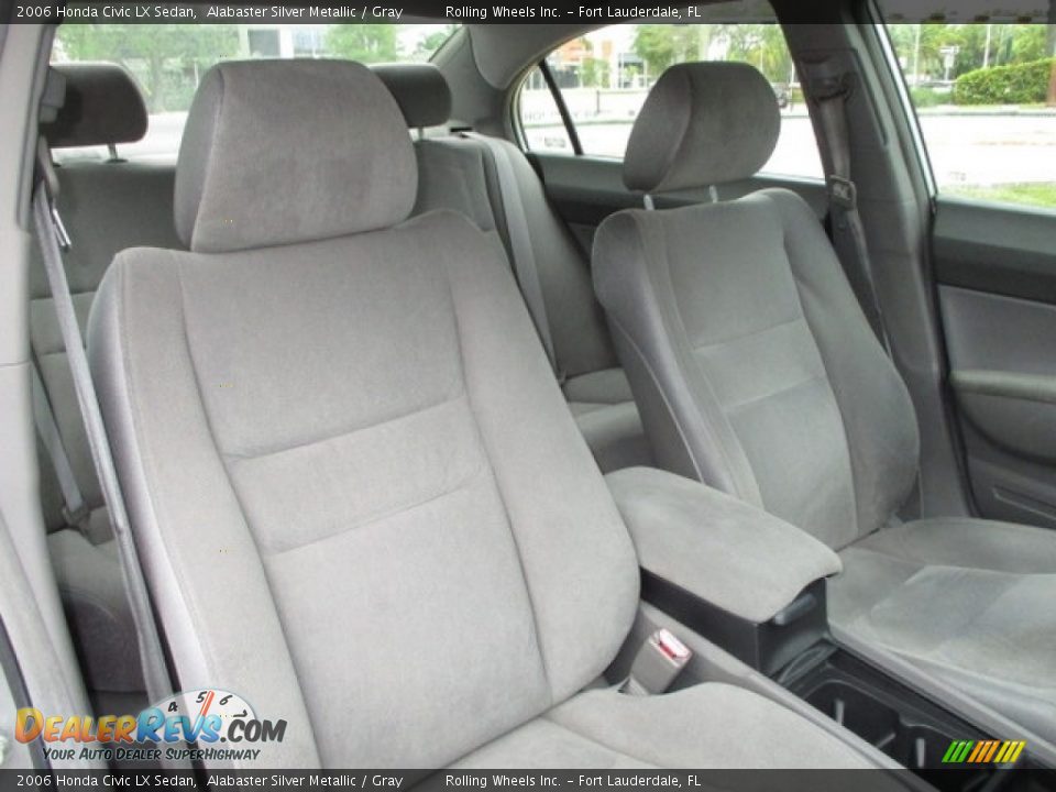 2006 Honda Civic LX Sedan Alabaster Silver Metallic / Gray Photo #22