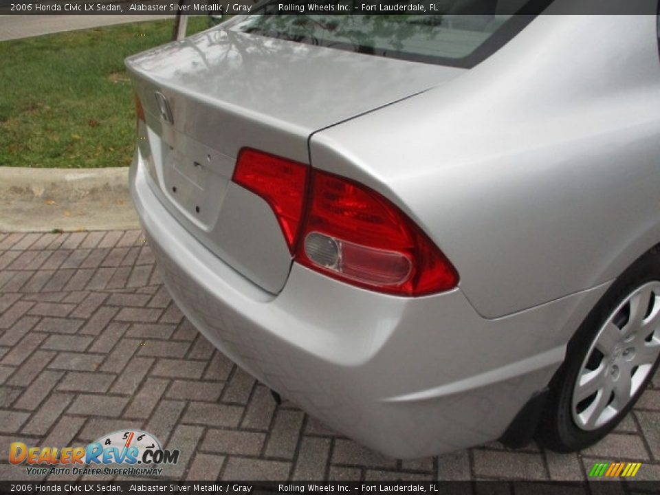 2006 Honda Civic LX Sedan Alabaster Silver Metallic / Gray Photo #33
