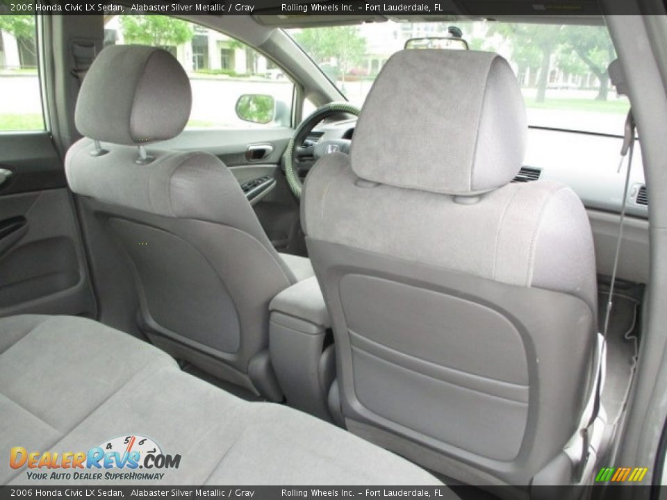 2006 Honda Civic LX Sedan Alabaster Silver Metallic / Gray Photo #34