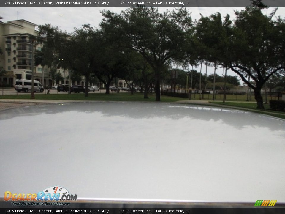 2006 Honda Civic LX Sedan Alabaster Silver Metallic / Gray Photo #35