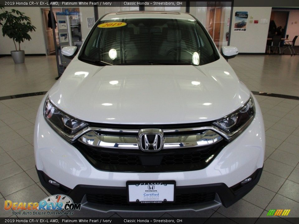 2019 Honda CR-V EX-L AWD Platinum White Pearl / Ivory Photo #2