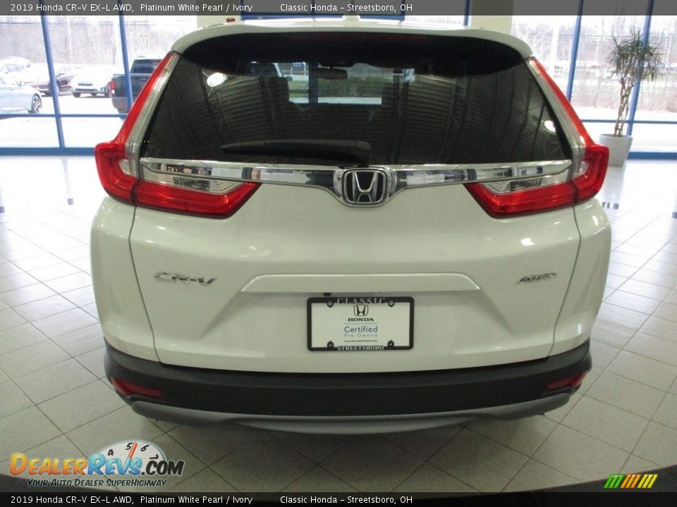 2019 Honda CR-V EX-L AWD Platinum White Pearl / Ivory Photo #8