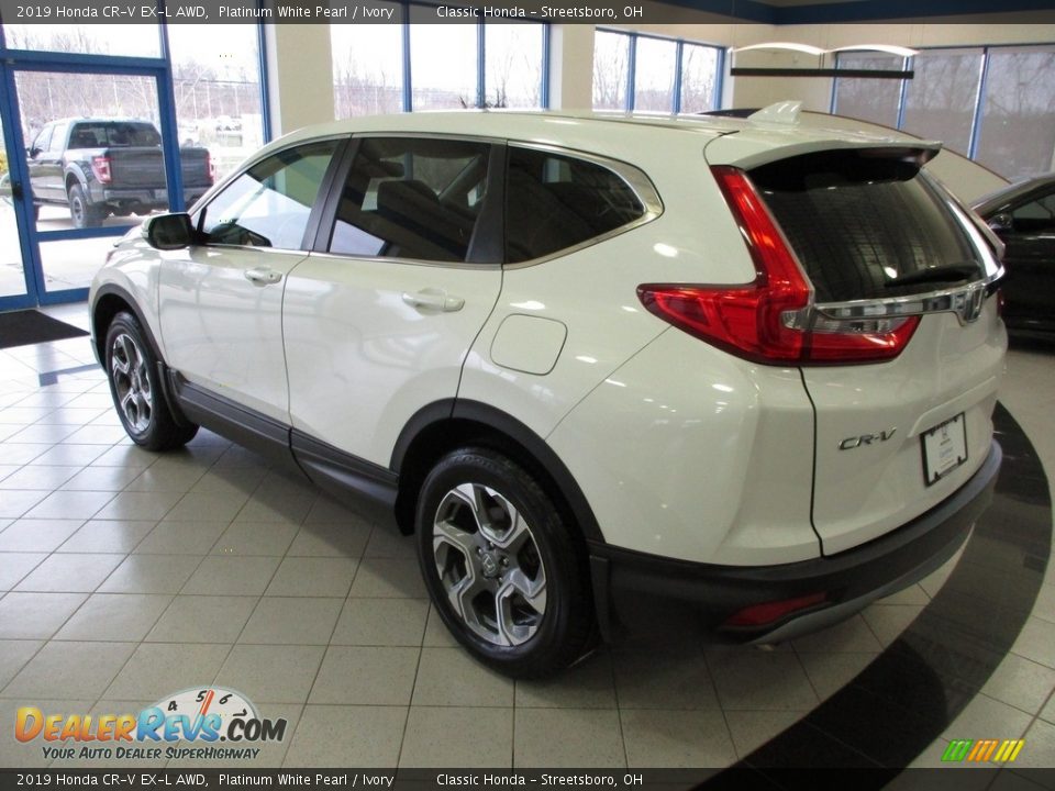 2019 Honda CR-V EX-L AWD Platinum White Pearl / Ivory Photo #9