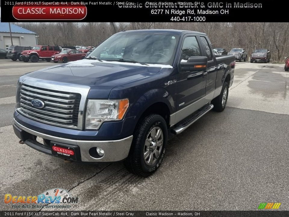 2011 Ford F150 XLT SuperCab 4x4 Dark Blue Pearl Metallic / Steel Gray Photo #1