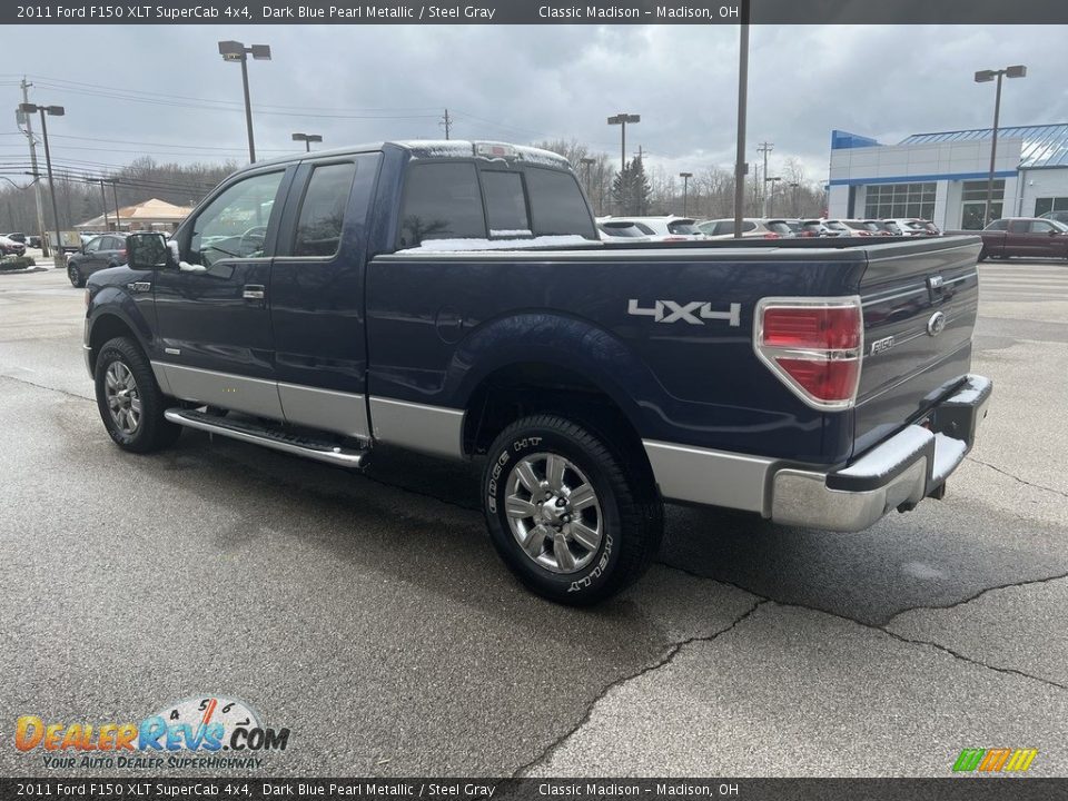 2011 Ford F150 XLT SuperCab 4x4 Dark Blue Pearl Metallic / Steel Gray Photo #2
