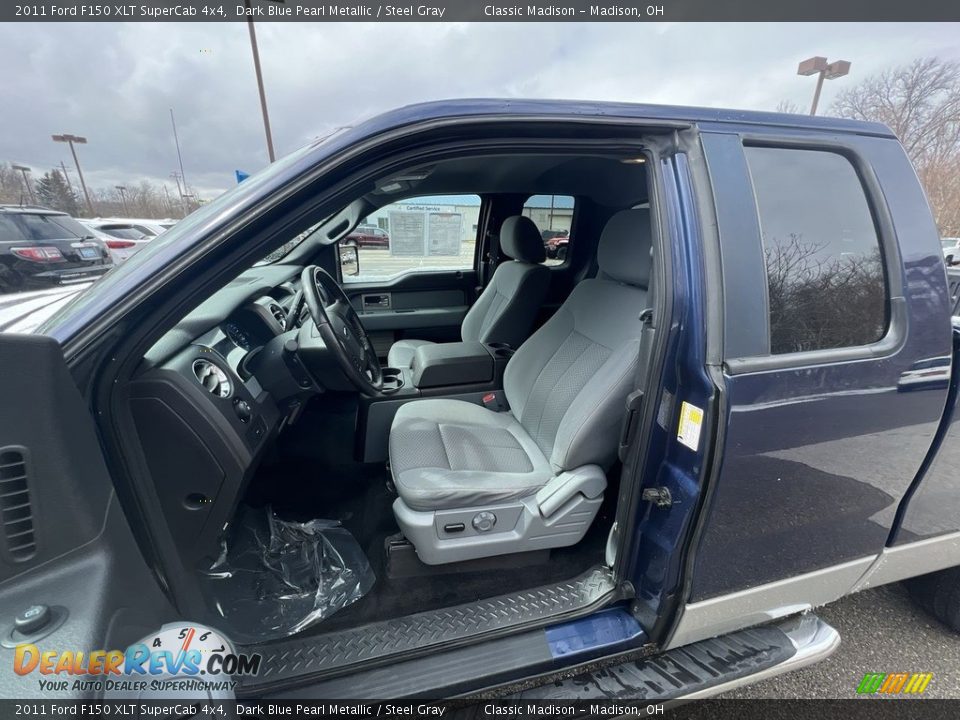 2011 Ford F150 XLT SuperCab 4x4 Dark Blue Pearl Metallic / Steel Gray Photo #7