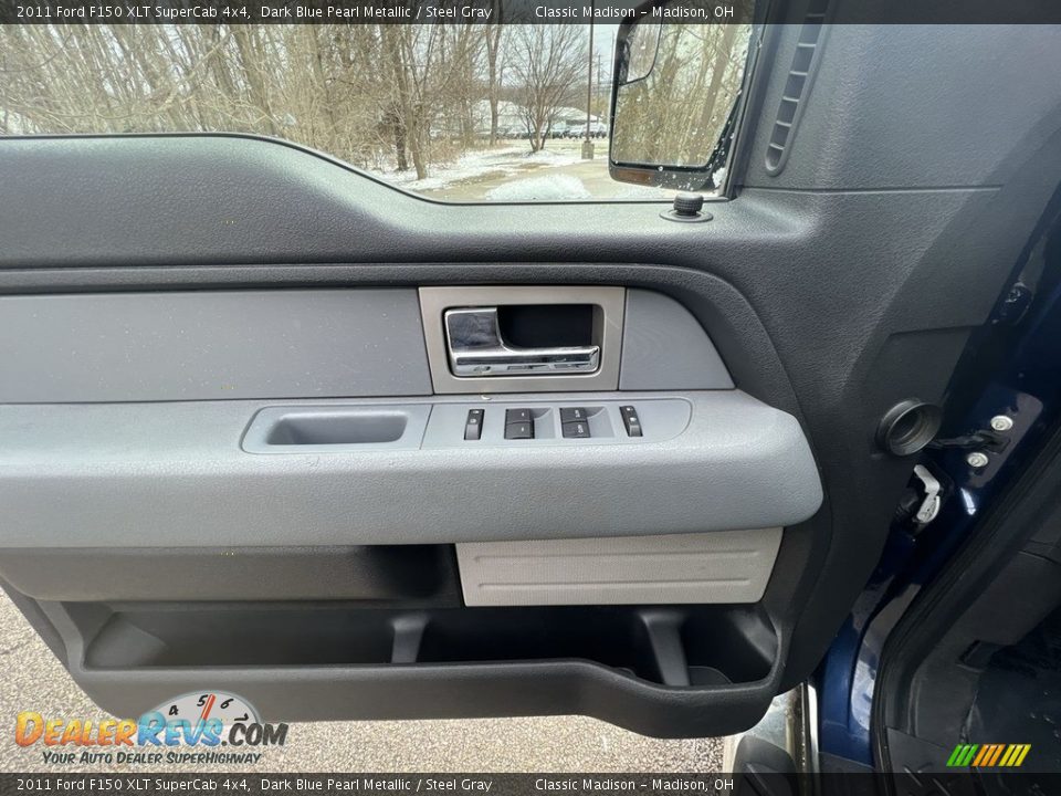 2011 Ford F150 XLT SuperCab 4x4 Dark Blue Pearl Metallic / Steel Gray Photo #9