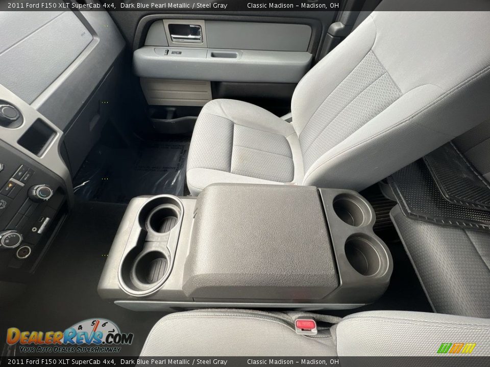 2011 Ford F150 XLT SuperCab 4x4 Dark Blue Pearl Metallic / Steel Gray Photo #14