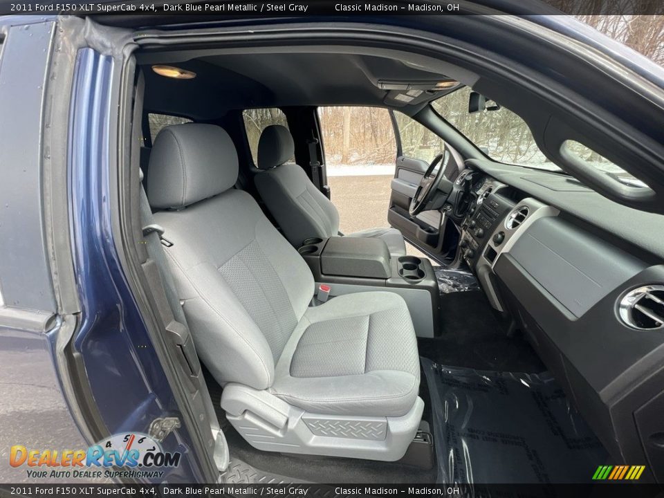 2011 Ford F150 XLT SuperCab 4x4 Dark Blue Pearl Metallic / Steel Gray Photo #16