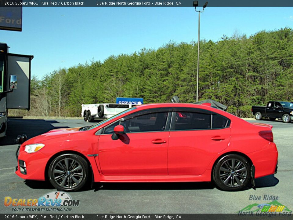2016 Subaru WRX Pure Red / Carbon Black Photo #2