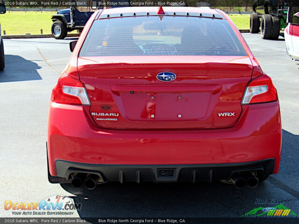 2016 Subaru WRX Pure Red / Carbon Black Photo #4