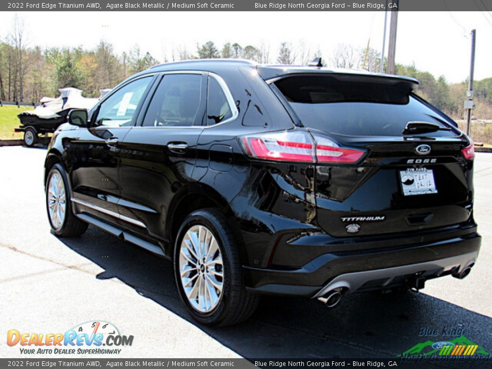 2022 Ford Edge Titanium AWD Agate Black Metallic / Medium Soft Ceramic Photo #3