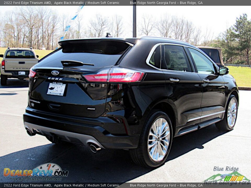 2022 Ford Edge Titanium AWD Agate Black Metallic / Medium Soft Ceramic Photo #5