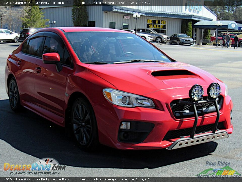 2016 Subaru WRX Pure Red / Carbon Black Photo #7