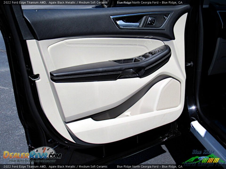 2022 Ford Edge Titanium AWD Agate Black Metallic / Medium Soft Ceramic Photo #10